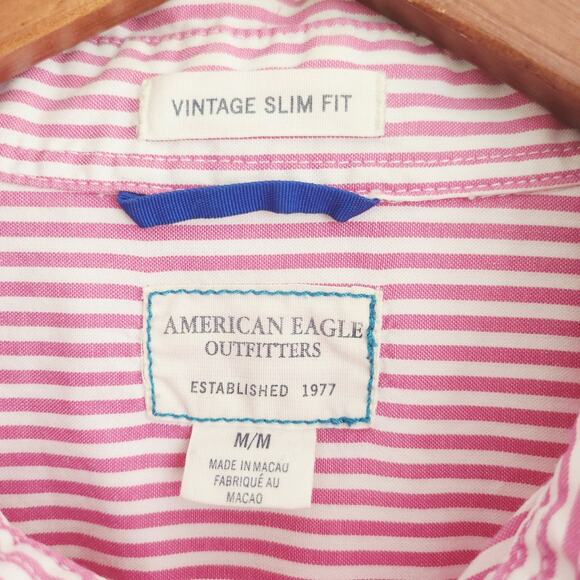 M American Eagle striped vintage slim fit button down - Picture 2 of 5